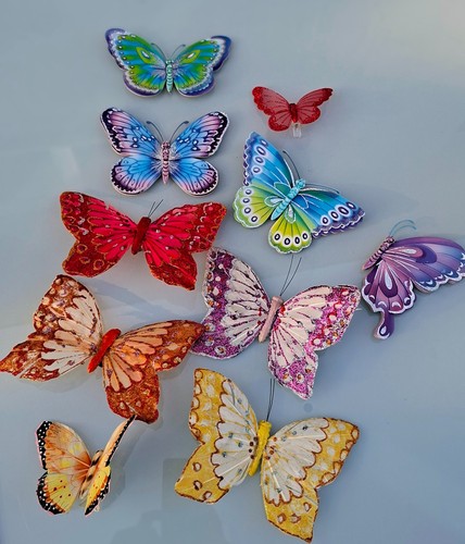 10x deko schmetterlinge - schmetterlinge, bunt