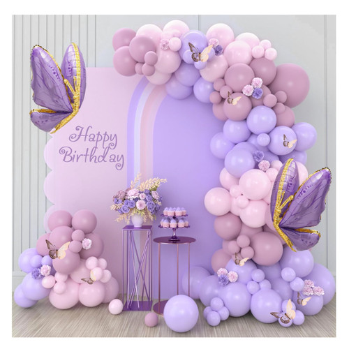 Luftballons girlande lila - luftballons,