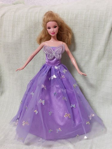 Barbie kleid lila glitzer - kleid,