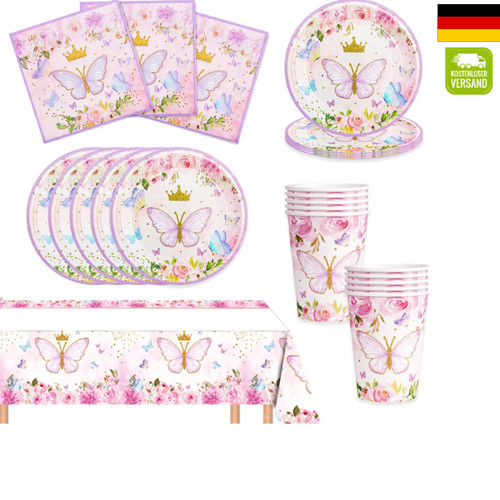 Schmetterling partygeschirr - schmetterling,